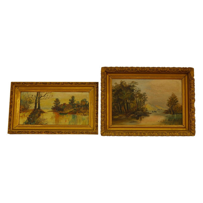 19th C Hudson River School Landscape Pair