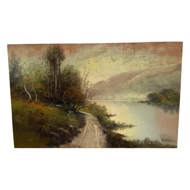 Earl - Pastel Lakeside Landscape