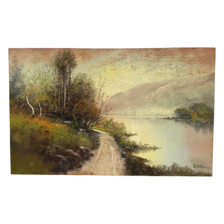 Earl - Pastel Lakeside Landscape