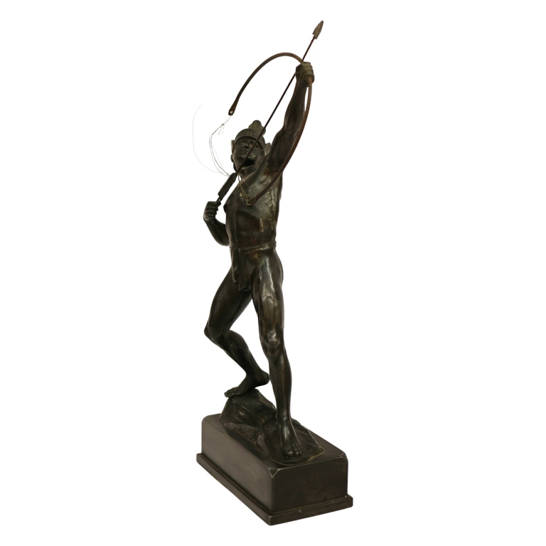 Bronze Warrior Archer Sculpture