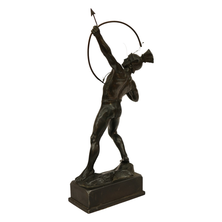 Bronze Warrior Archer Sculpture