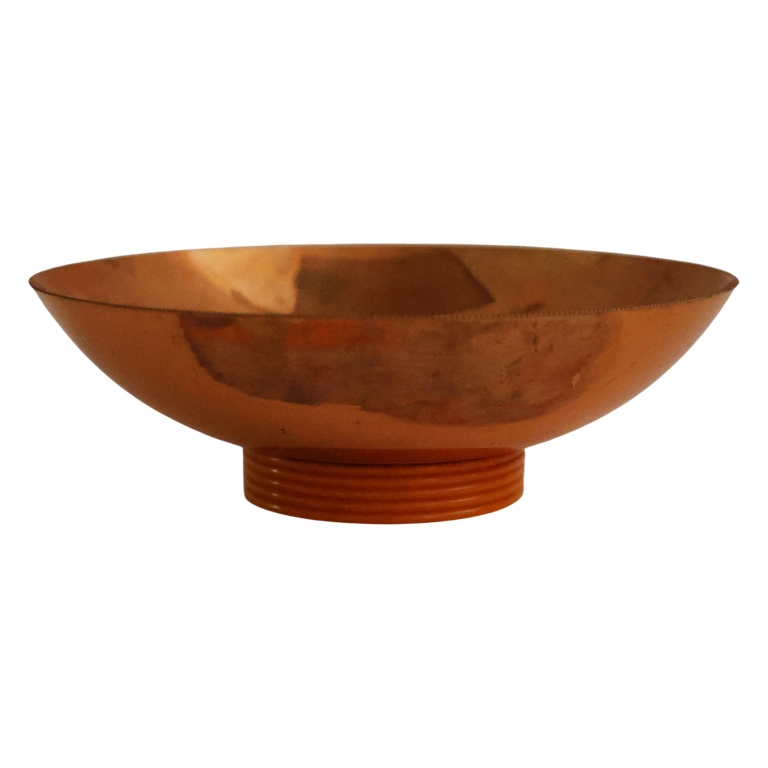 Art Deco Chase Copper Bakelite Serving Bowl