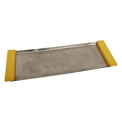 Art Deco Stainless Steel & Bakelite Serving Tray. Item/Description: Vintage machine-age 