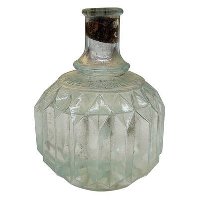 Late 19th-Century Hayward Hand Glass Fire Grenade. Item/Description: Antique glass fire grenade 