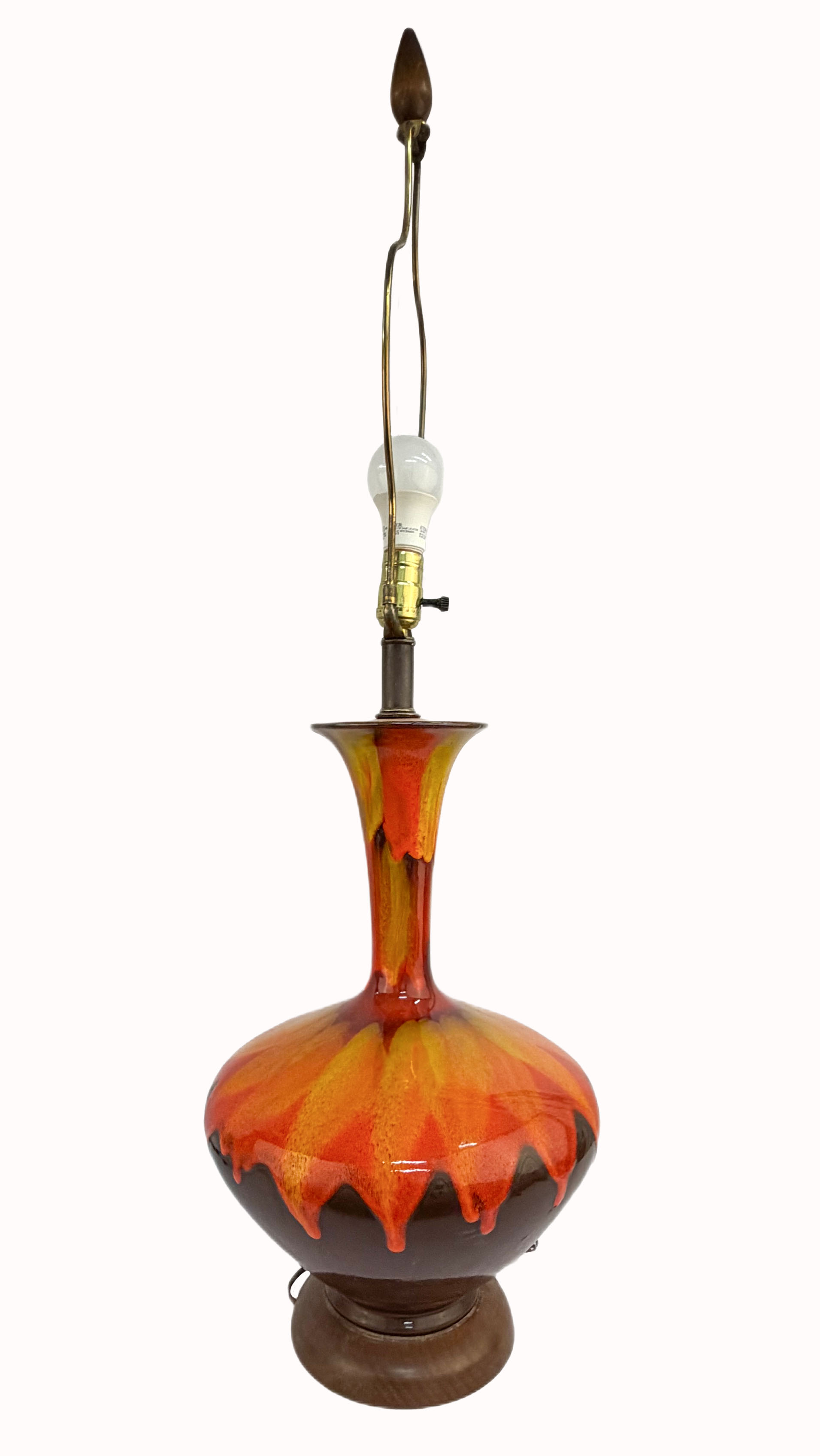MCM Volcanic Drip Glaze Ceramic Table Lamp