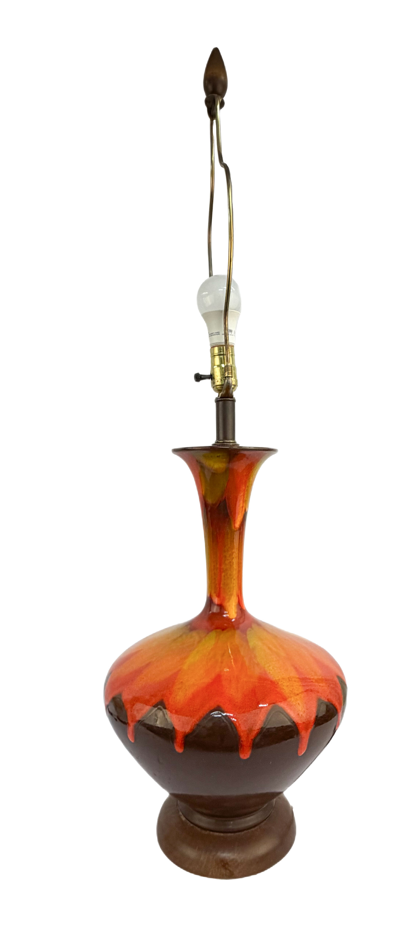 MCM Volcanic Drip Glaze Ceramic Table Lamp