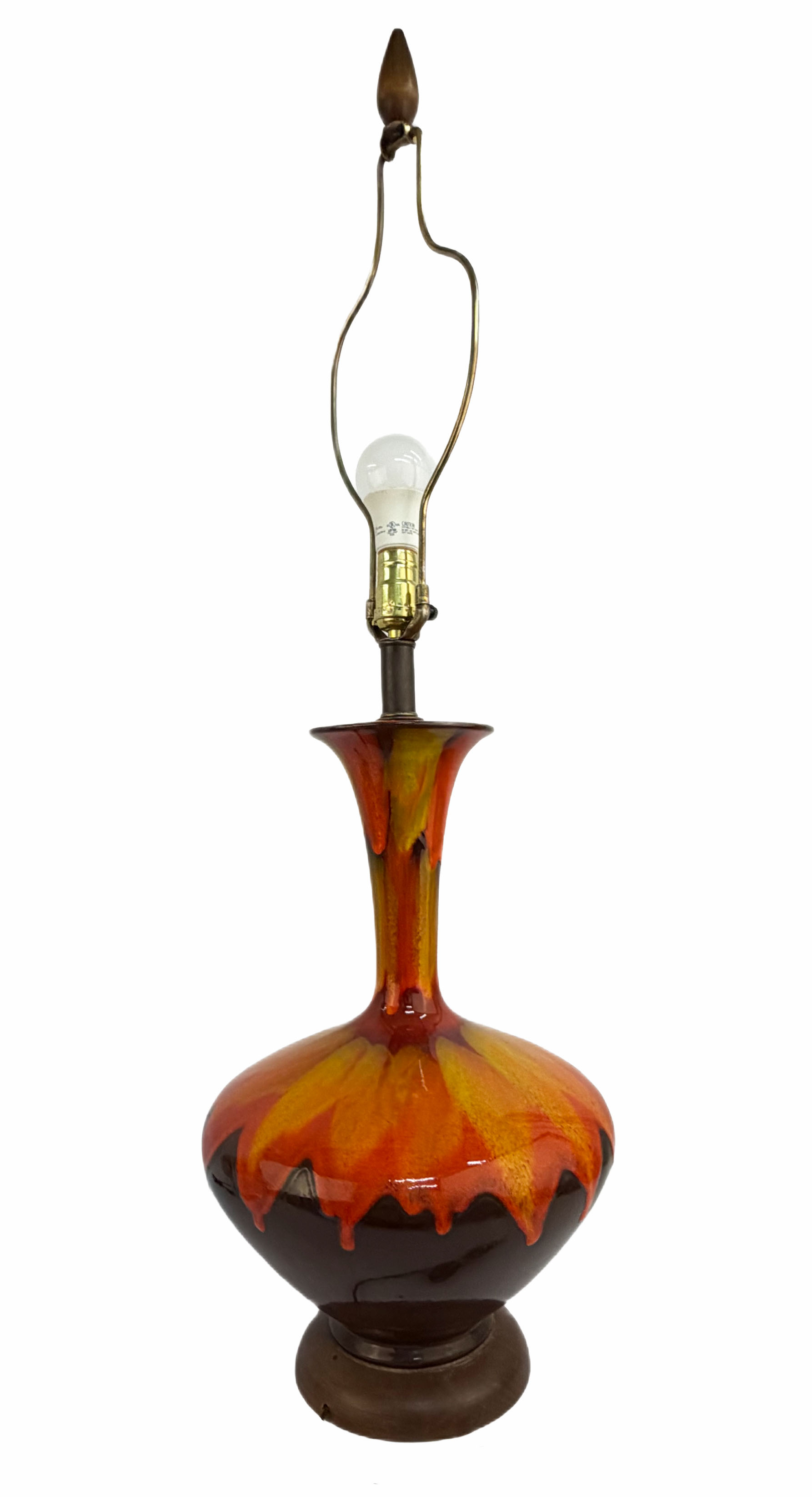 MCM Volcanic Drip Glaze Ceramic Table Lamp