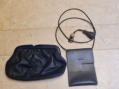 2 תיקי עור מקוריים, אחד תוצרת איטליה וינטג' ומותג Shein . 2 תיקי עור מקוריים, אחד תוצרת איטליה 