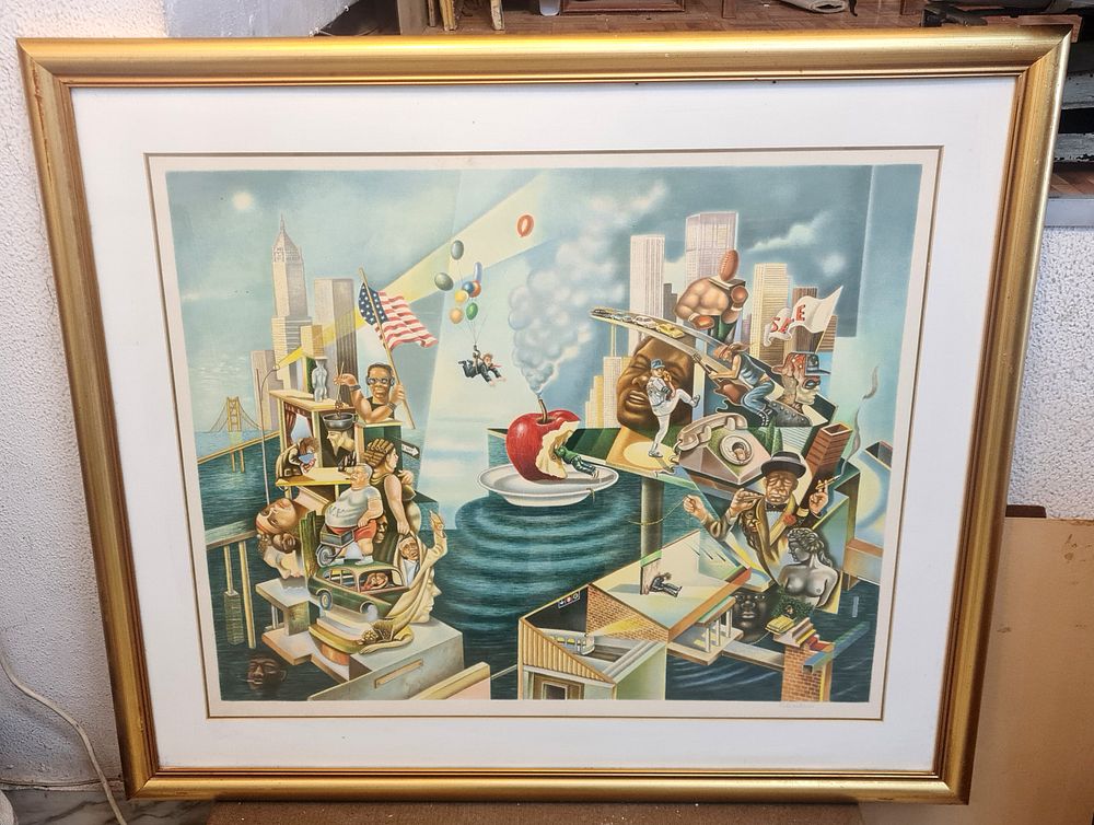 Rubinstein ישראל רובינשטיין (1904-1982) ליטוגרפיה חתומה בעיפרון. Rubinstein ישראל רובינשטיין 