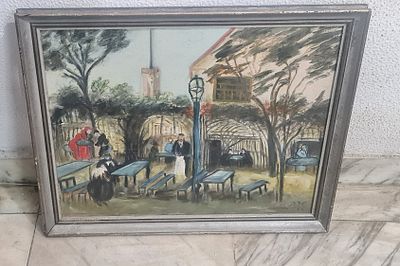 שרה 94 - ציור שמן ישראלי מקסים ומקורי חתום ומתוארך. ציור שמן ישראלי מקורי חתום ומתוארך - שרה 