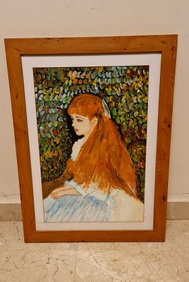 ע. דליה - ציור ישראלי מקורי חתום, אקוורל על נייר. ע. דליה - ציור ישראלי מקורי חתום, אקוורל על 