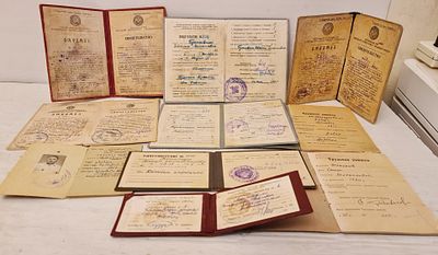 10 מסמכים ותעודות אספנות רשמיות סובייטיות תקופת ברה"מ, שנות 30-70 מאה 20. 10 מסמכים ותעודות 