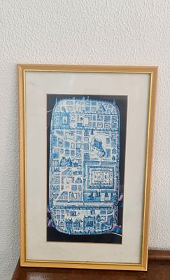 הדפס מפה ציורית של העיר ירושלים וסביבותיה לפני כ 2000 שנה. הדפס מפה ציורית של העיר ירושלים 
