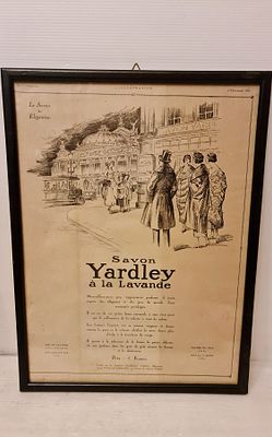 Savon Yardley a la Lavande פרסומת וינטג' צרפתית לסבון הלבנדר של המותג הבריטי. Savon Yardley a 