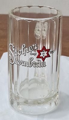 Stolper Sternbrau Austria. מותג Stolper Sternbrau Austria כוס בירה עתיקה, עשויה קריסטל, עם סמל 