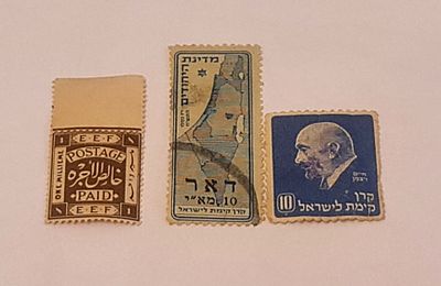 KKL JNF / E.E.F Egypt . KKL JNF / E.E.F Egypt קק"ל 3 בולים היסטוריים מתקופת המנדט הבריטי, א"י 