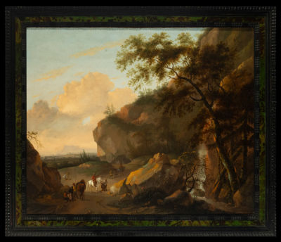 Pastoral Scene, Flemish school of the 17th century. Oil on canvas, measurements: 82 x 67 cm 
