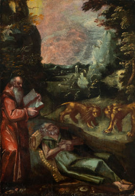 18th century Mexican school, circle of Baltasar de Echave Ib&iacute;a, 18th century colonial work. Oil 