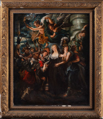 After Peter Paul Rubens, 19th century. Oil on canvas, measures: 46 x 38 cm, framed measures 59 x 