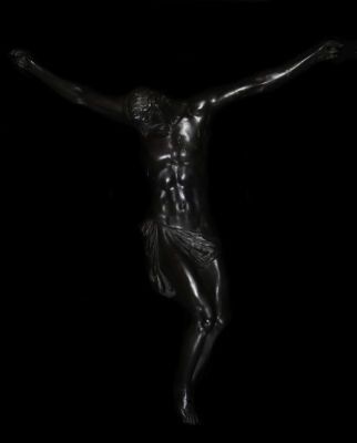 GUGLIEMO DELLA PORTA (1500 - 1577) - Exceptional and large "Cristo Vivo", in patinated bronze 
