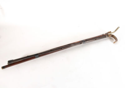 Lot of 3 antique English walking sticks from the 19th century. In silver, antler and wood. 