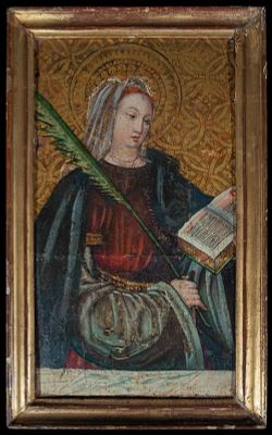Attributed to the MASTER OF PALANQUINOS (Leonese school of the 15th century) - Saint Catherine 