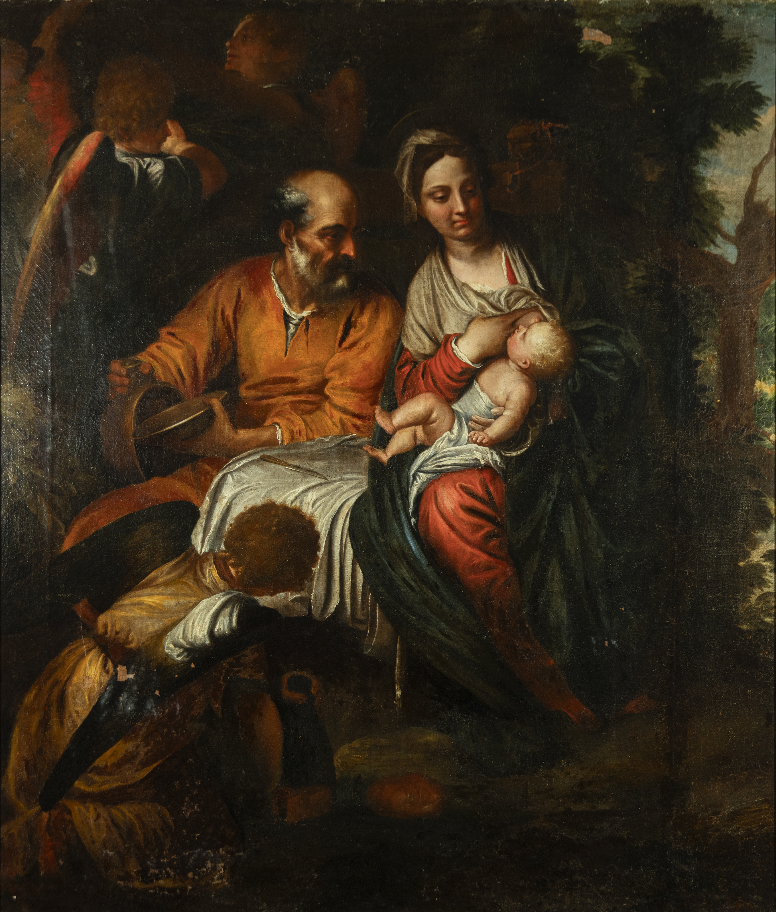 Lot 142 – Atribuído a Domenico Zampieri, “Il Domenichino” (Bolonia,  1581-Nápoles 1641) Sagrada Familia – Templum Fine Art Auctions, image size:2722x3200
