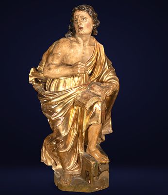 Spectacular and Large Saint John the Evangelist - Arnao de Bruselas (fl. 1536 - 1564) -