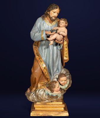 Exceptional Saint Joseph with Child - Juan Pascual de Mena (Villaseca de la Sagra, Toledo