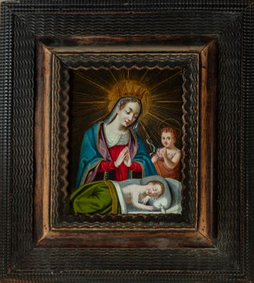 Star Lot - Virgin of Silence - Angelino de MEDORO (Rome, 1567 - Seville, 1631). Exquisite 17th