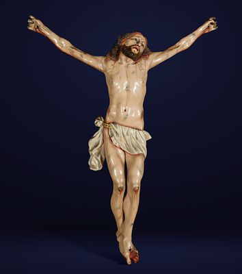 Exquisite Quito Christ, Ecuador, 18th century - Manuel Chili Caspicara (Quito, circa 1723 - 1796).