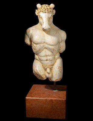 Marble sculpture Faun Italy 17th century. Marble. Measurements: 117 cm x 50 cm x 40 cm