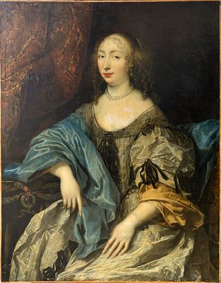 Portrait of a Woman with a Desk. Manner of painting, attributable to Jean Nocret. French 