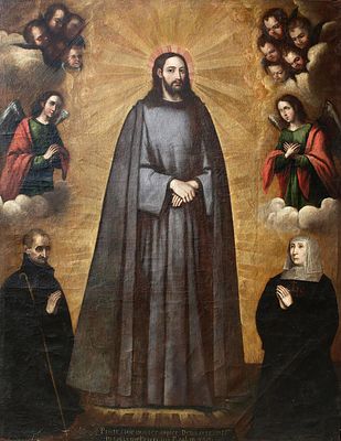MANNER OF DIEGO VALENTÍN DÍAZ (Valladolid, 1586-1660) - Christ dressed as a Jesuit next to the 
