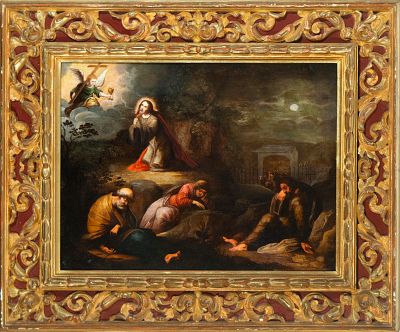 The Prayer in the Garden of Gethsemane - Bassano School. 17th Century. Oil on copper. 