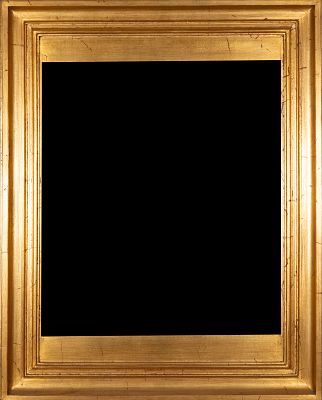 Molded and gilded frame. Spain. Neoclassical model. Carved and gilded wood with a straight-line 