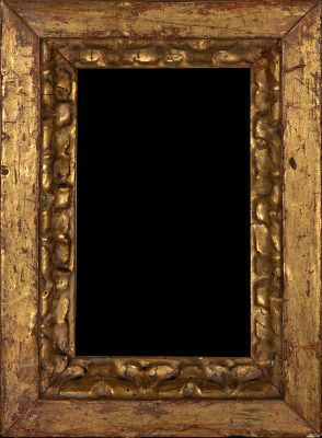 Carved and gilded wooden frame, Spanish School, 17th century. Carved and gilded wooden frame 