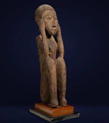 Exceptional Lobi Figure - Ghana, African Art 19th-20th Century. 50 x 12 x 13 cm. Property of an 