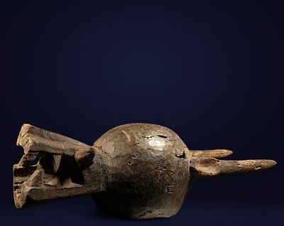 Senufo Ox Mask, Ivory Coast, Cimer Ethnic Group - African Art - Early 20th Century. Dimensions: 