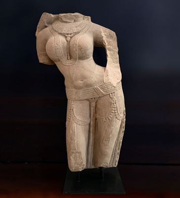 Spectacular and Rare Life-Size Torso of Goddess Shiva, Afghanistan / Northern India 7th to 10th 