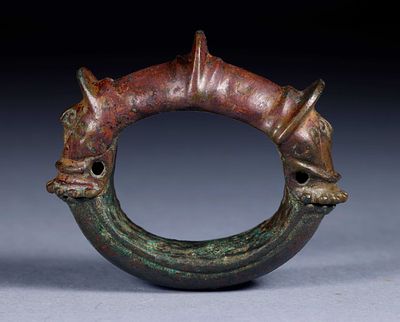 Great Luristan Bracelet Pre-Islamic Middle East 1200-1000 BC. Bronze. European private 
