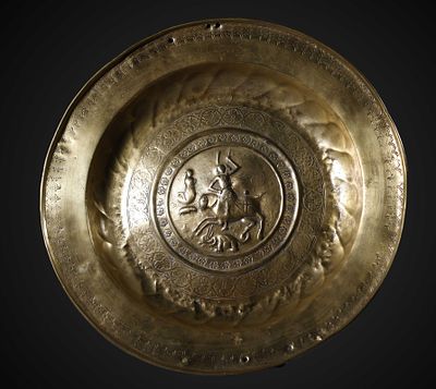 Important Petition Plate from Nuremberg, 16th - 17th century - Germany. 4.5 x 42 x 42, with 