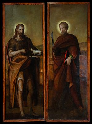 Luis de Vargas (Badajoz, 1505 - 1567) - Saint John and Sant Peter. Saint John and Saint Peter 