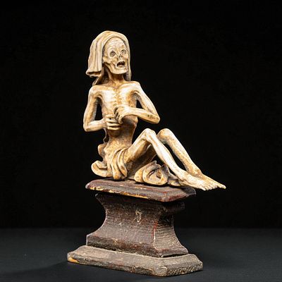 Exceptional allegory of Death, Southern Germany / Tyrol, 18th–19th centuries. Carved bone. 