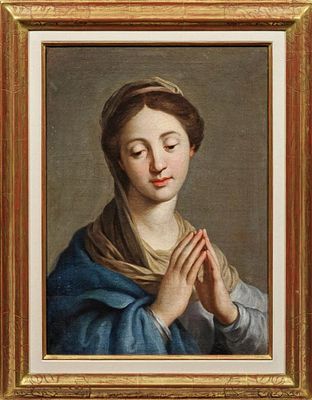 The Immaculate Virgin in Prayer. Circle of Carlo Maratta, 17th Century. Oil on canvas. 