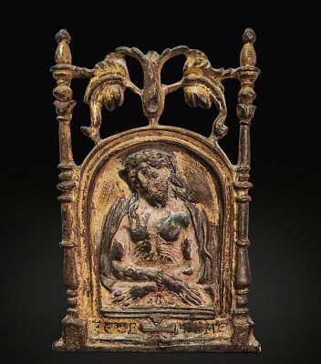 Renaissance gilt bronze Pax, Italy, 16th century. Measurements: 16 x 10 cm. Provenance: 