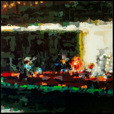 "AT SEA" FABIO CAMAROTTA, 2009. Acrylic and mixed media on methacrylate-coated board. 