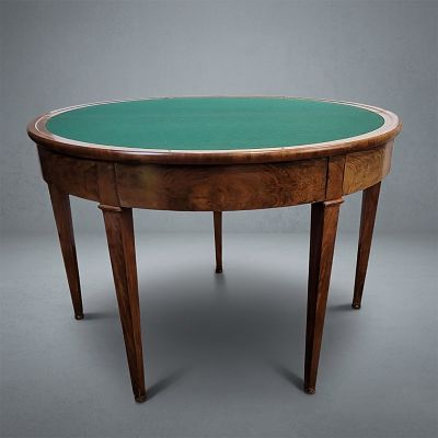 GAME TABLE, MAHOGANY WOOD, DIRECTORY, CIRCA 1800 – FRANCE. Type: Game table. Style: Directoire. 