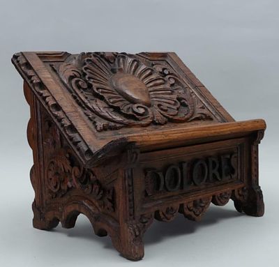Mexican Ecclesiastical Lectern, New Spain, 17th Century Colonial. With inscription Dolores 