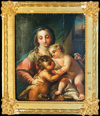 Virgin and Child. Attributed to Vicente L&oacute;pez. Spanish School. 19th Century. Oil on panel. 